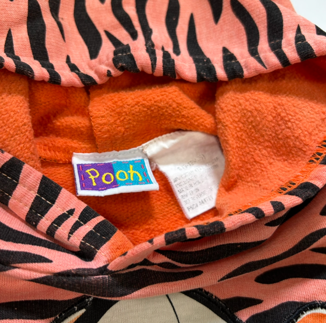 Vintage Winnie The Pooh Hooded Onesie 9/12M