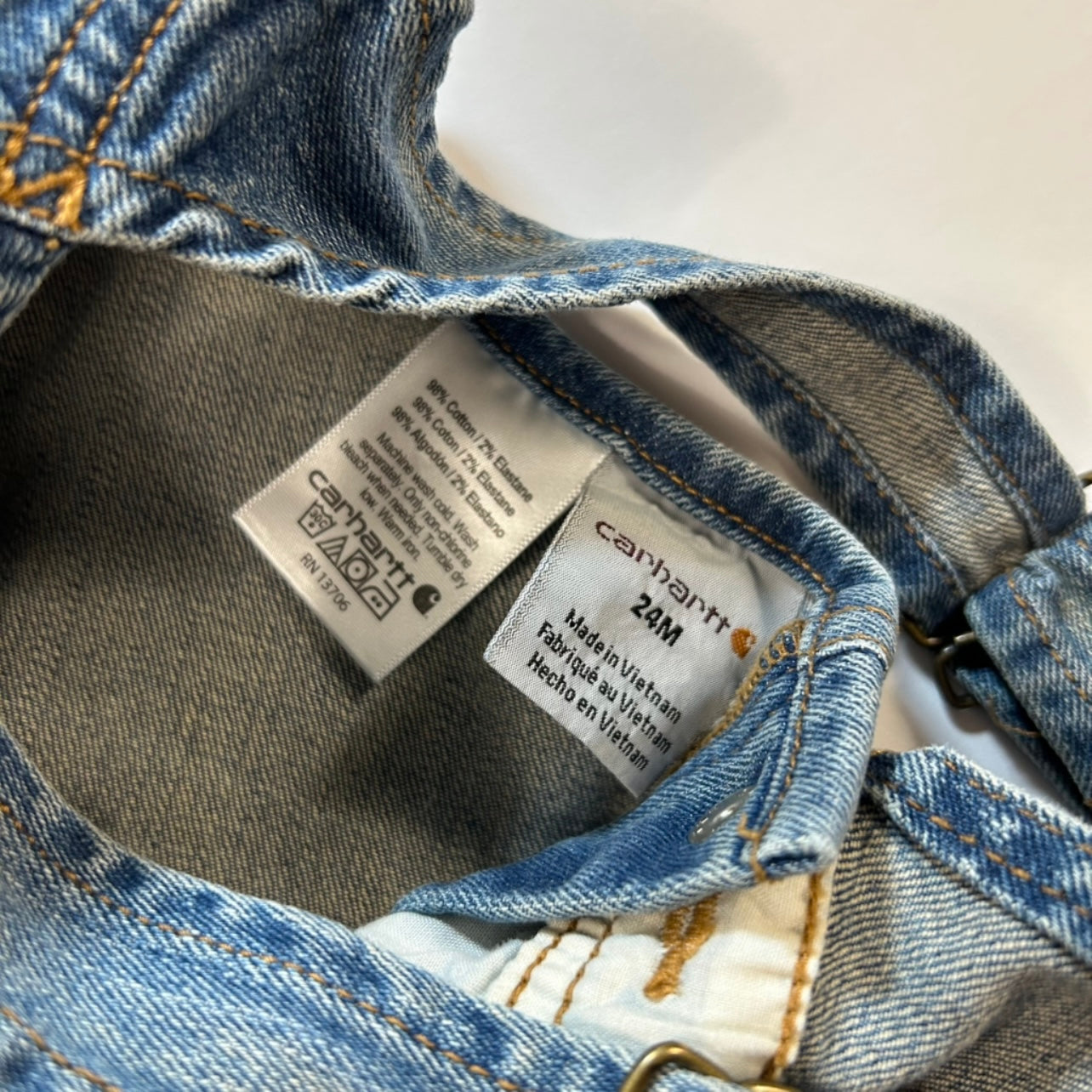 Vintage Carhartt Kids Jean Overalls 24M
