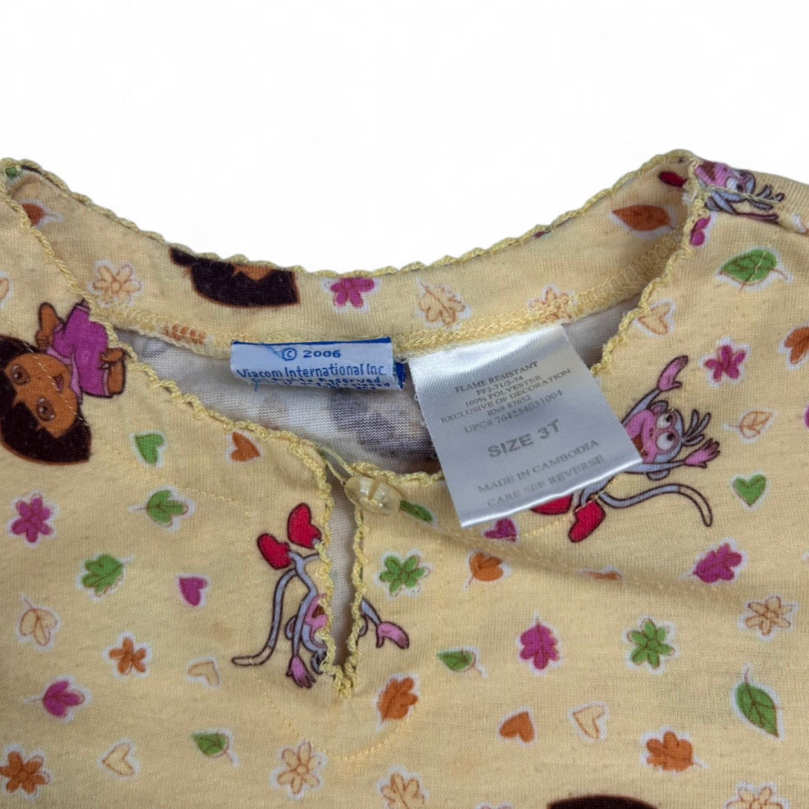 2006 Dora the Explorer Pajama Top 3T