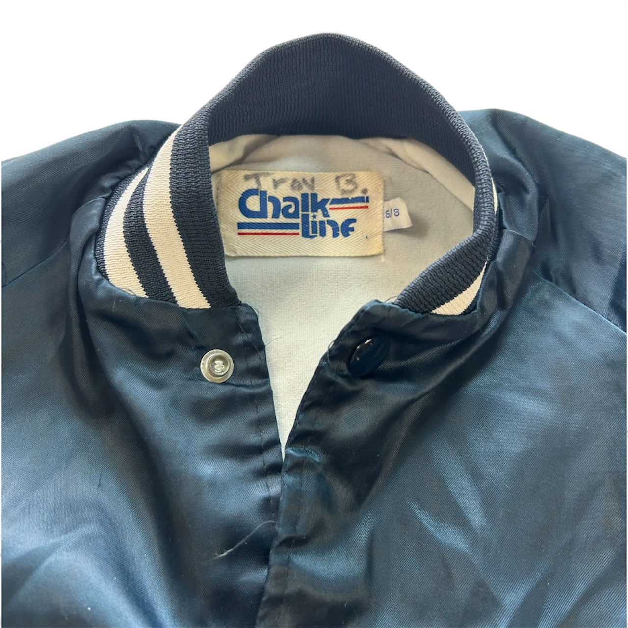 Vintage New York Yankees Chalk Line MLB Toddler Stain Bomber Jacket 6/8Y