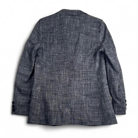Vintage Christian Dior Jeune Homme Sportif Grey Woven Slub Tweed Blazer Sport Coat 34R