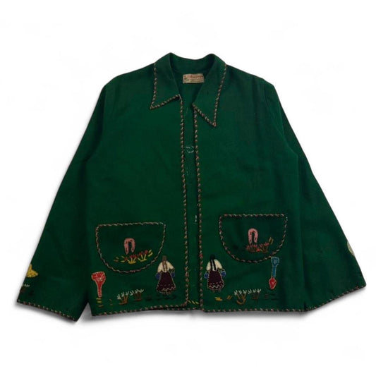 40s 50s Guillermo Guevara Mexican Souvenir Jacket