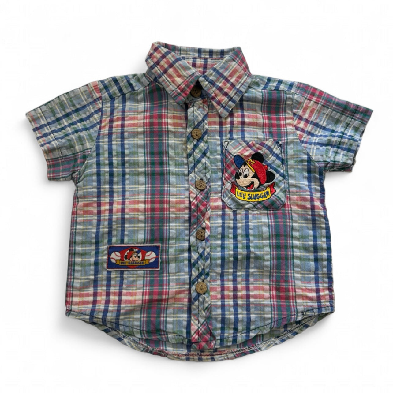 Vintage Mickey Mouse Disney Button Shirt 4Y