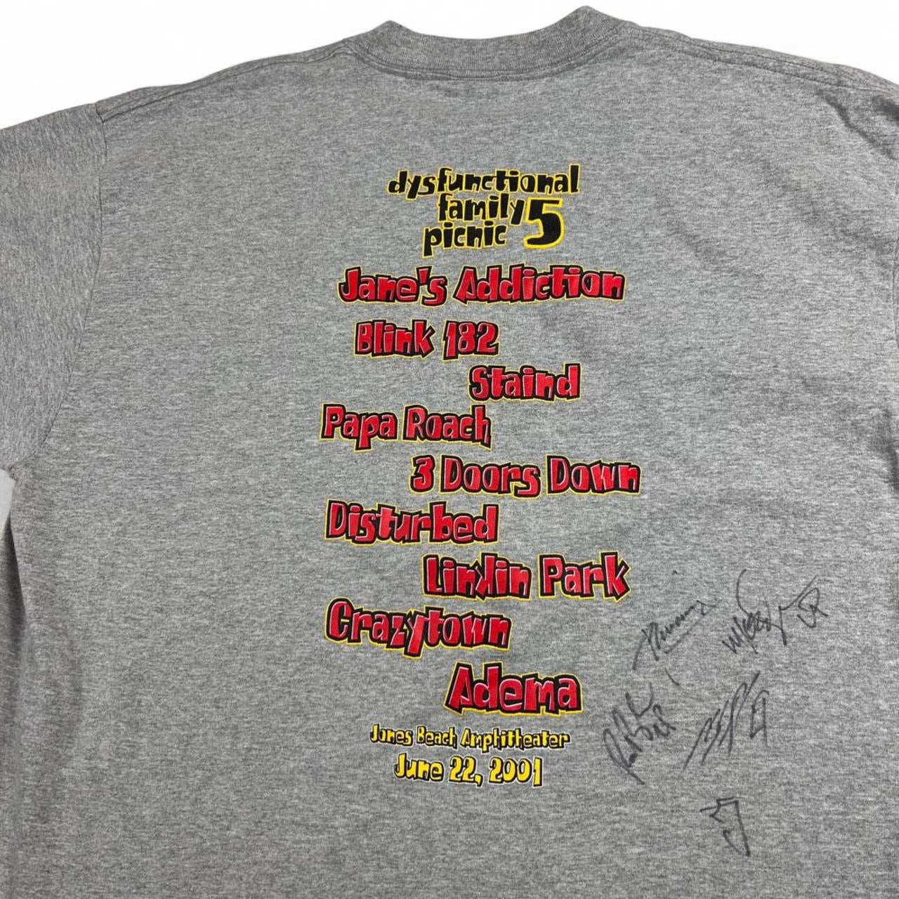 2001 Dysfunctional Family Picnic 5 Band T-Shirt signed
