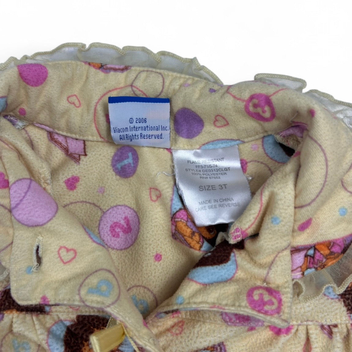 2006 Dora The Explorer Nick Jr Pajamas Set 3T