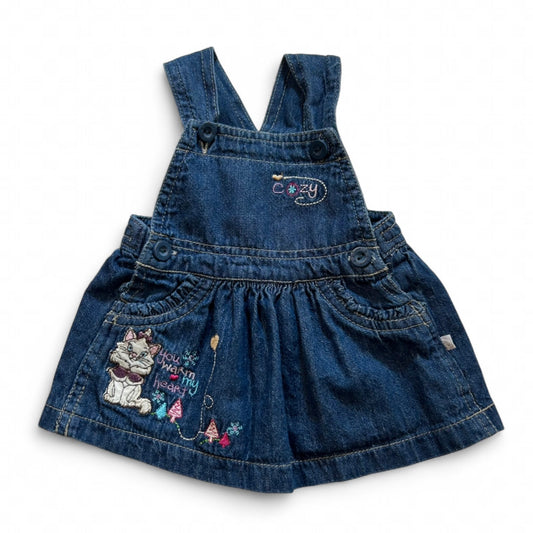 Vintage Disney Aristocrats Dress Denim Overalls Newborn