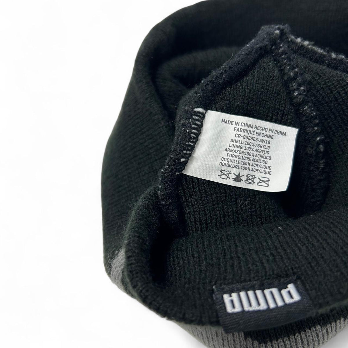 Y2K Puma Evercat Jumpcat 2.0 Logo Black Knit Beanie