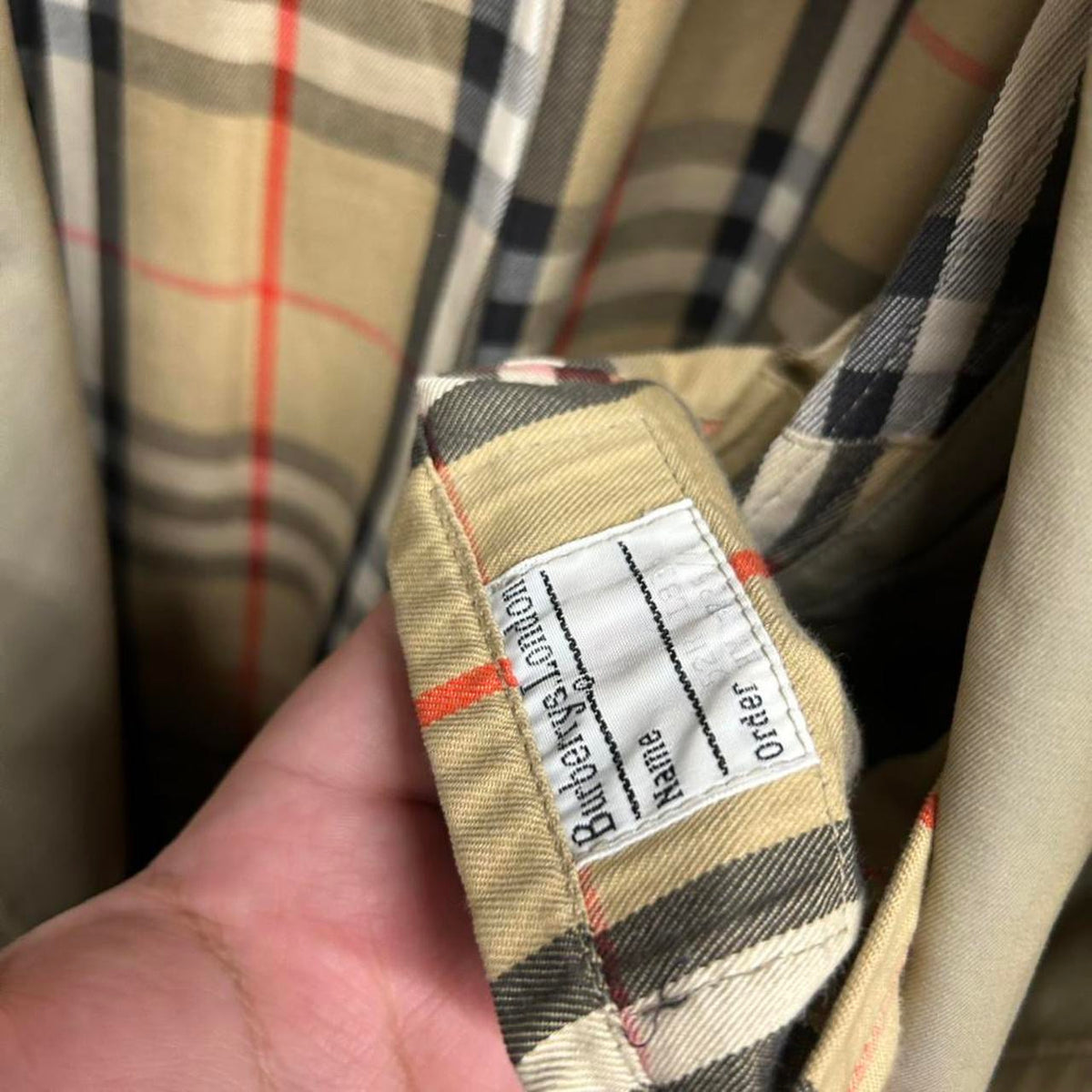 80s Burberry’s Nova Check Double Breasted Trench Coat Size 44