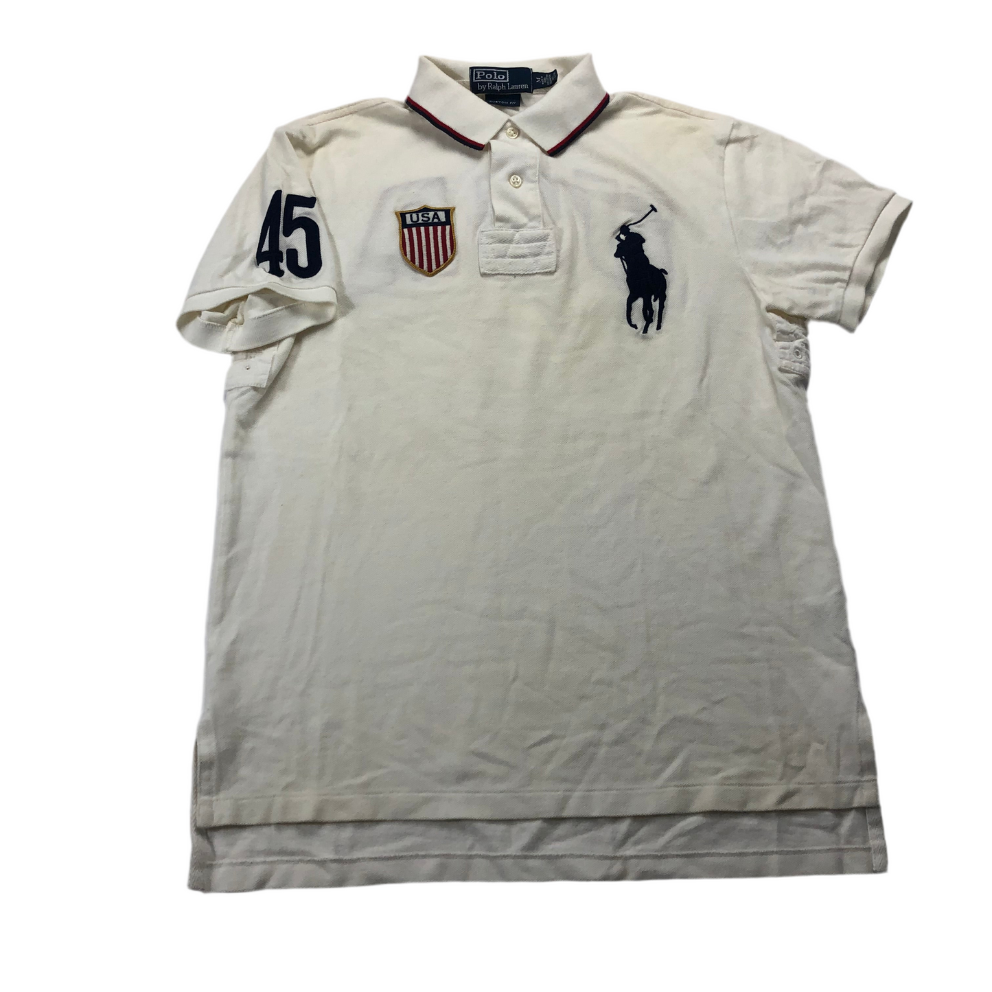 Polo Ralph Lauren Polo Shirt Big Pony USA Flag Shield Crest