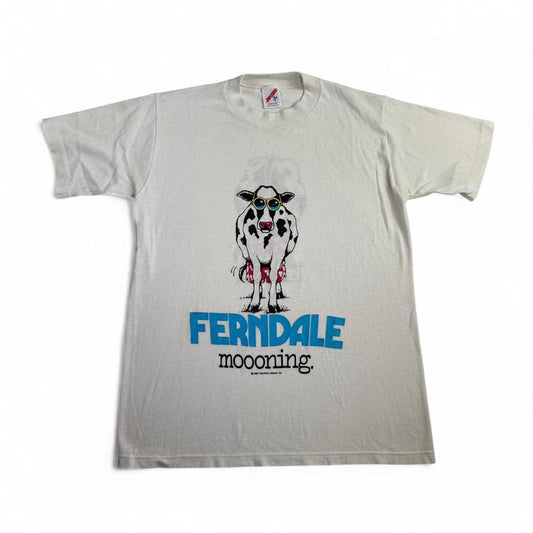 Vintage 1988 Fendale Mooning Cow Humor T-Shirt Size M