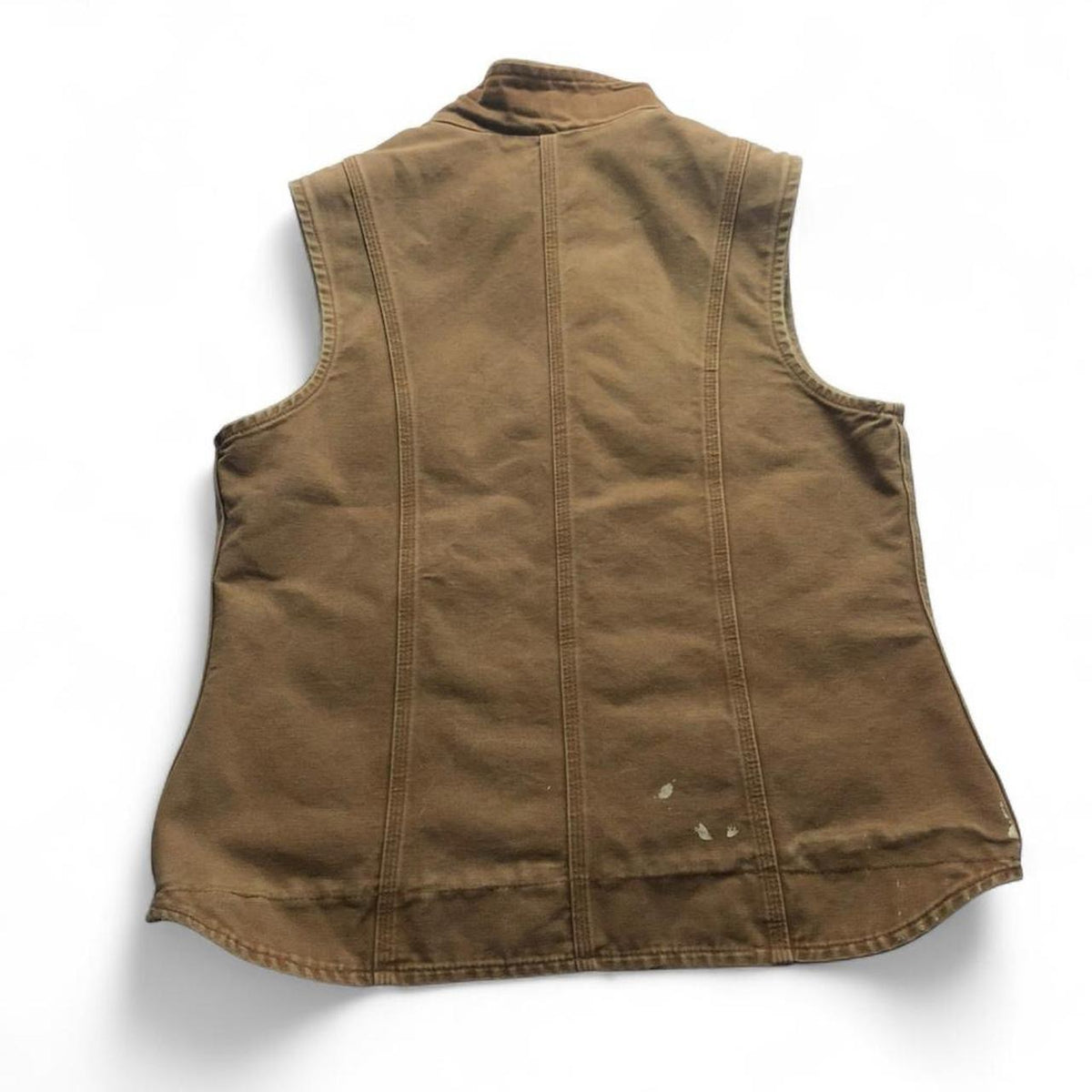 Vintage Carhartt Washed Duck Sherpa-Lined Women’s Mock Neck Vest Size L
