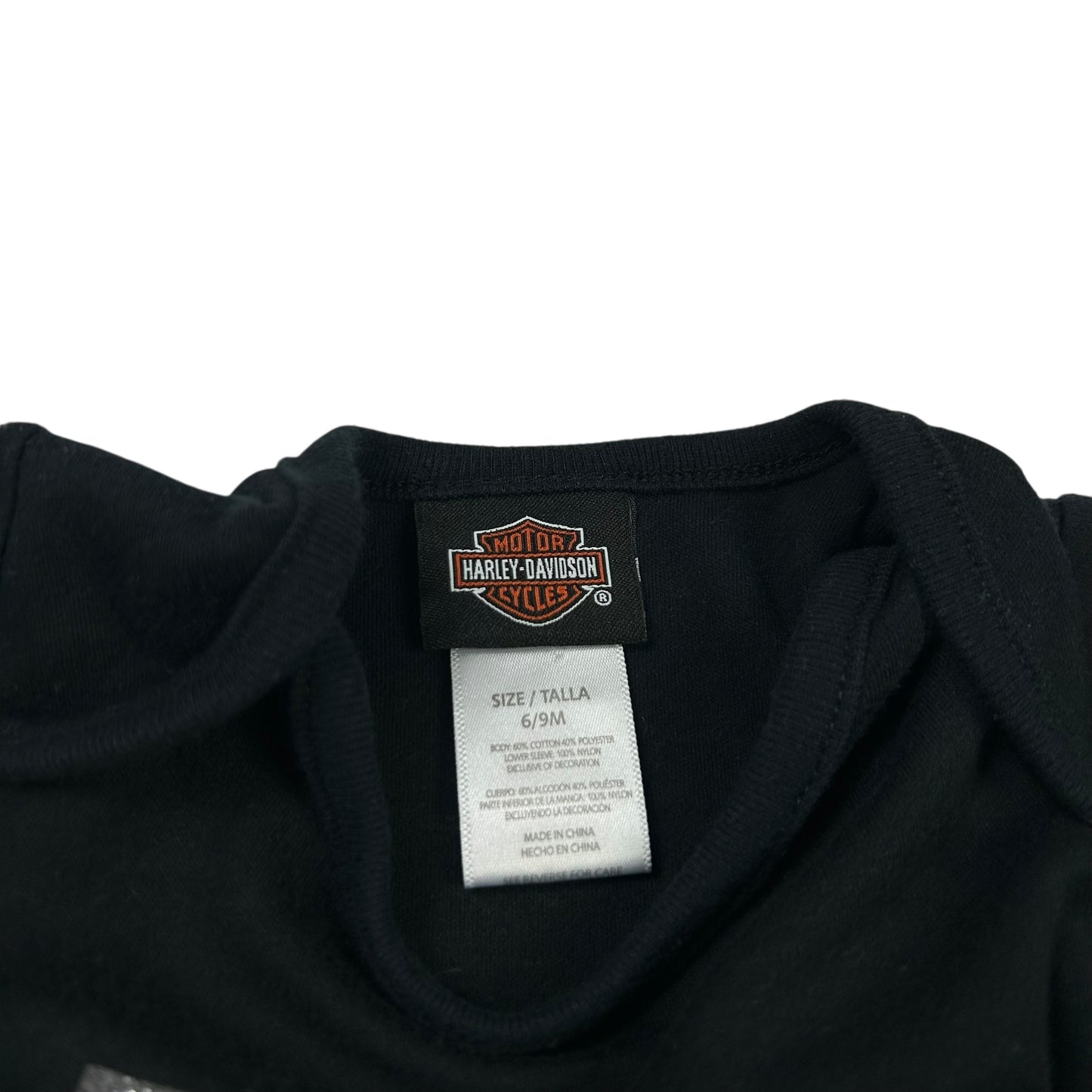 Harley Davidson Mesh Tattoo Sleeves Onesie 6/9M