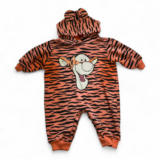 Vintage Winnie The Pooh Hooded Onesie 9/12M