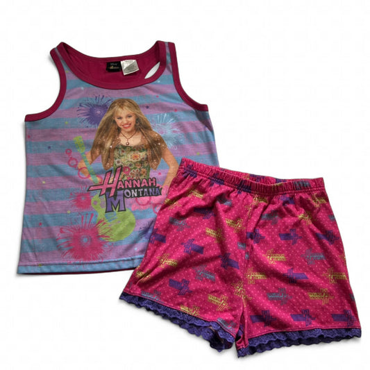 Vintage Hanna Montana Disney Girls 2 Piece Set 10/12Y