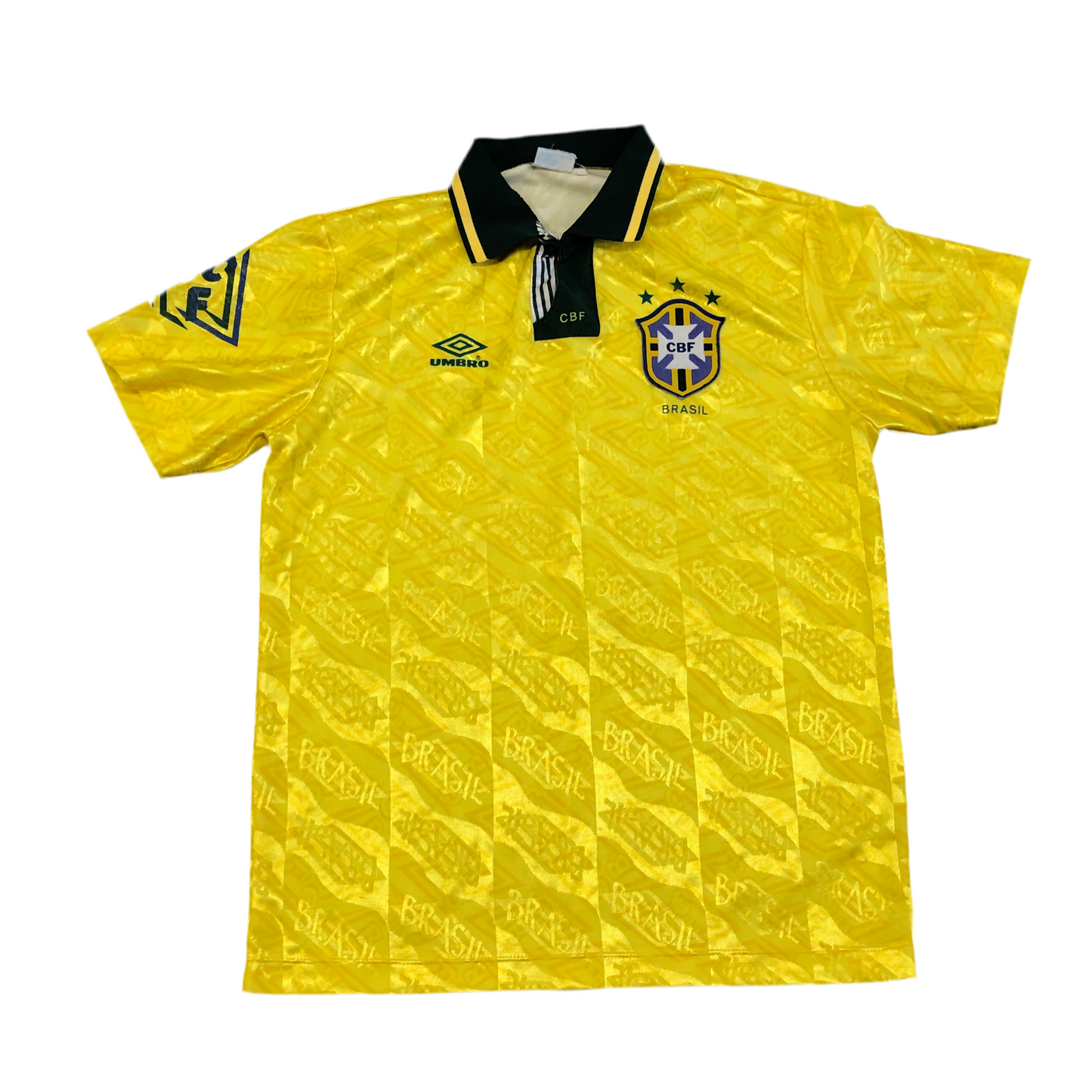 1993 CBF Brazil Umbro Soccer Home World Cup Jersey