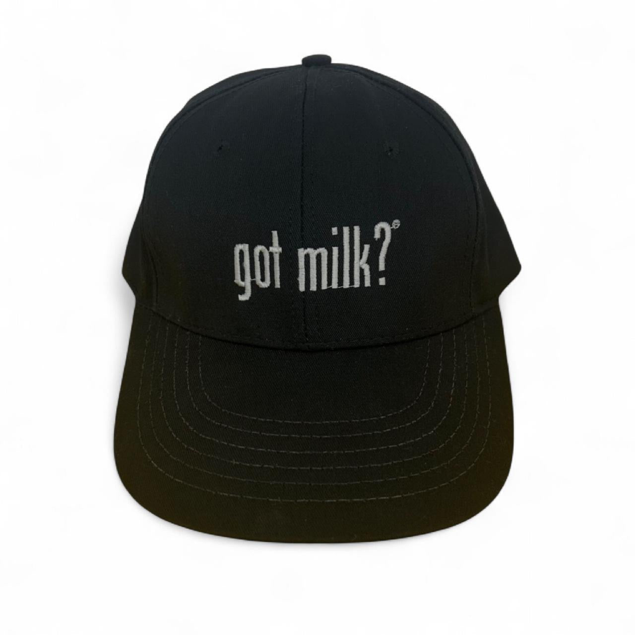 Vintage Got milk? Black Dome Green Under Brim SnapBack