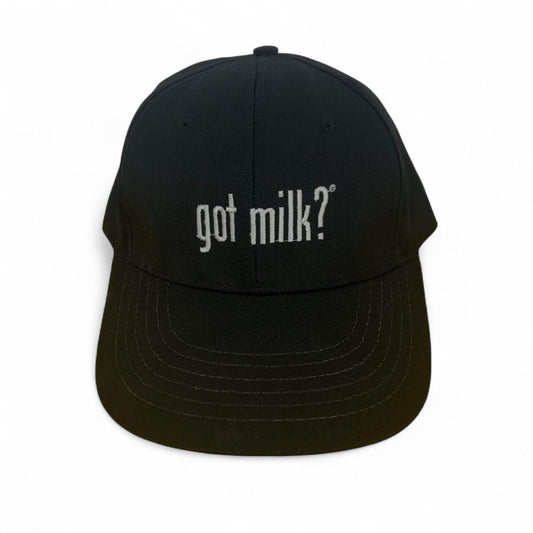 Vintage Got milk? Black Dome Green Under Brim SnapBack