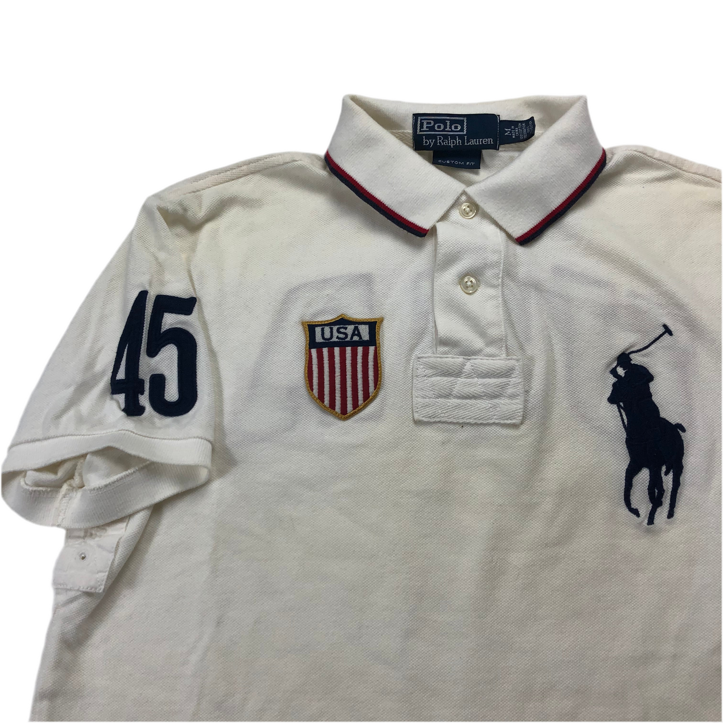 Polo Ralph Lauren Polo Shirt Big Pony USA Flag Shield Crest