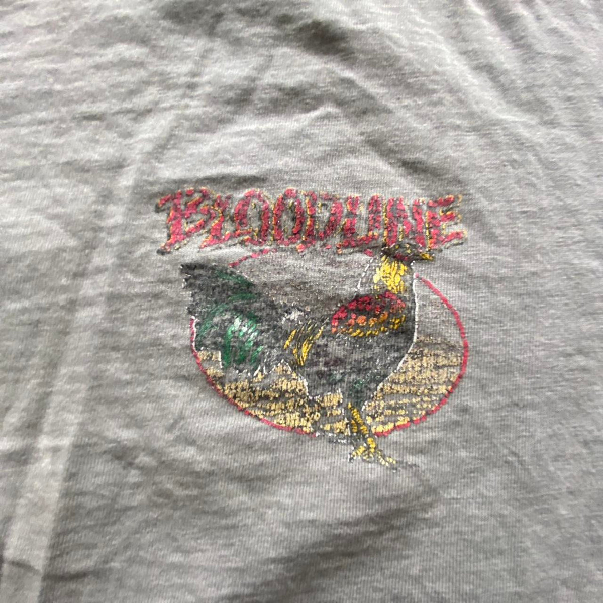 Vintage Faded Hawaiian Bloodline Cock Fighting T-Shirt Size L