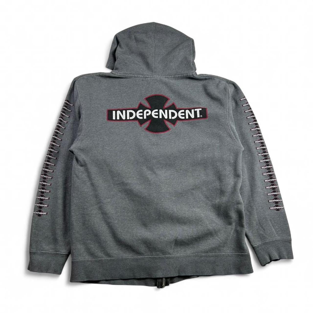 Vintage Independent Trucks Company Sleeve Hit Zip Up Hoodie