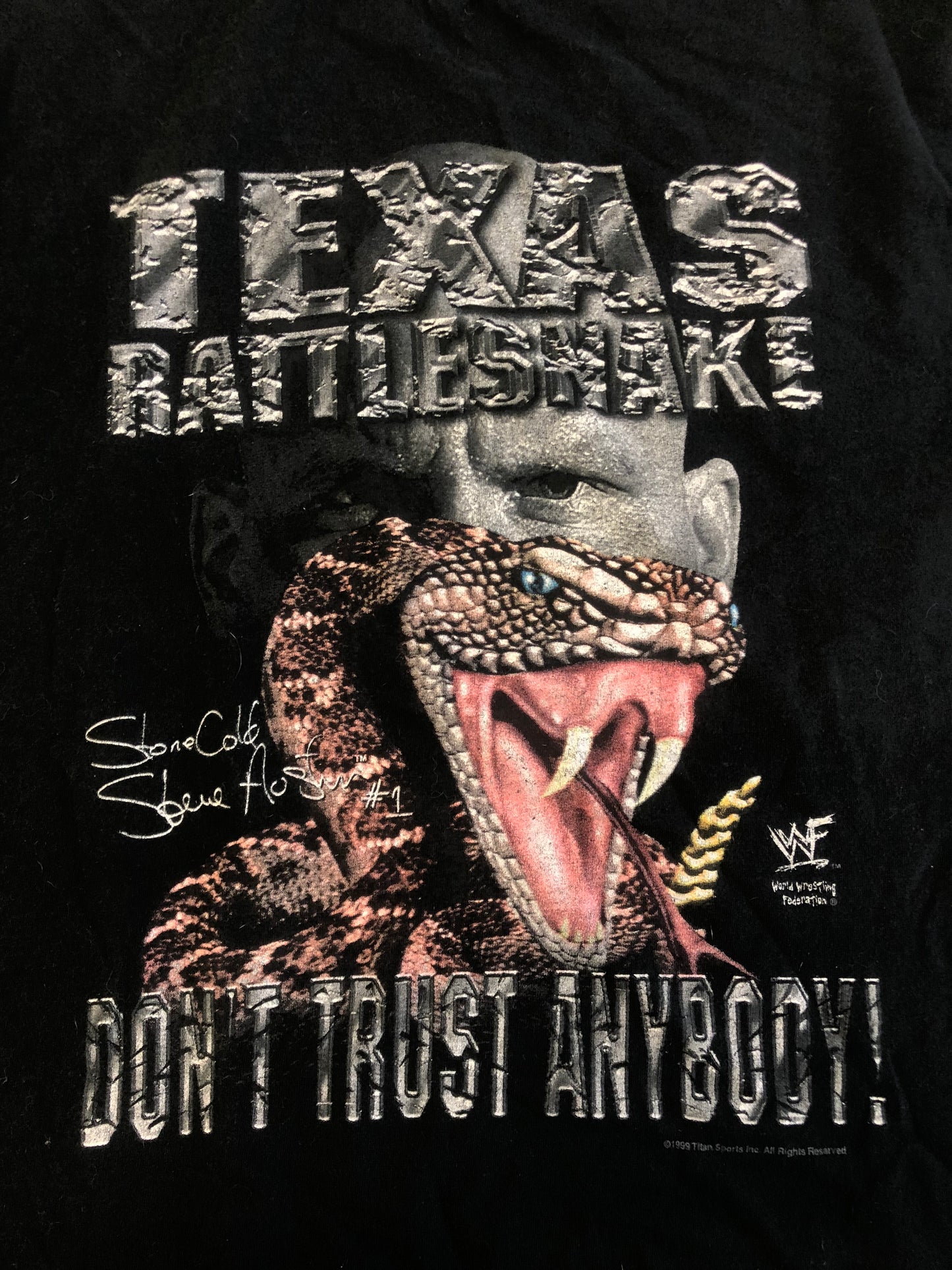 1999 Stone Cold Steve Austin WWF Texas Rattlesnake T-shirt