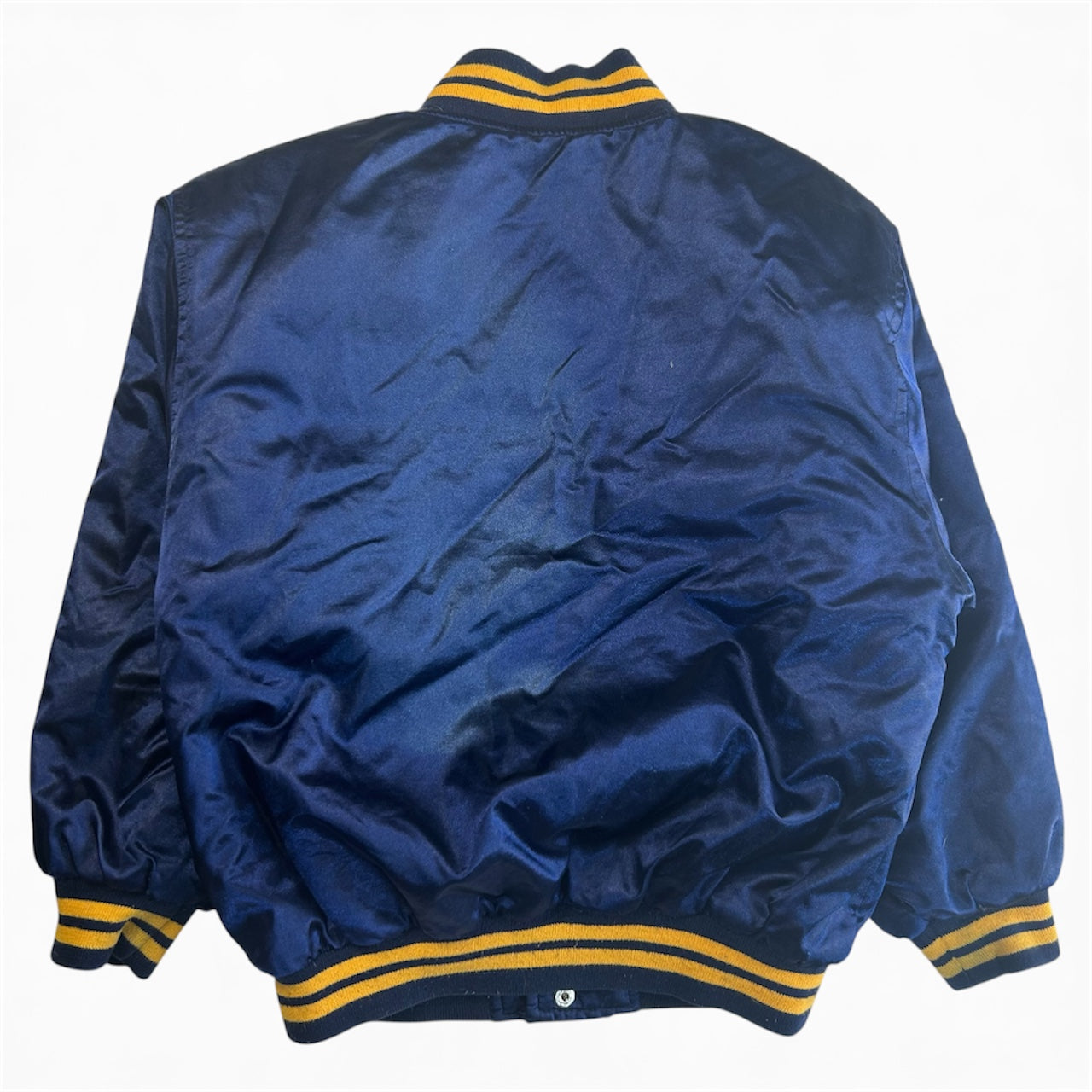 Vintage Starter Bomber Stain Script Spell out Toddler Jacket 8Y