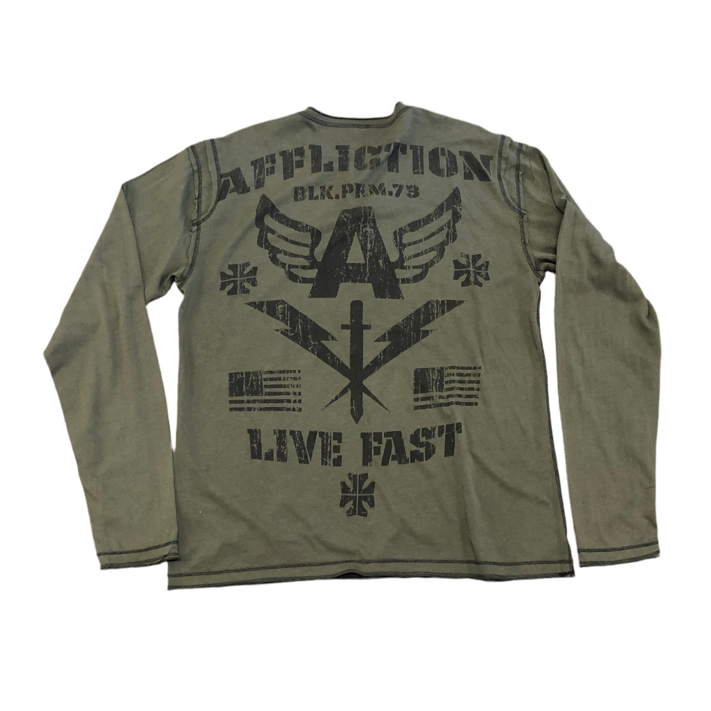 Y2k Affliction All Over Print Reversible Long Sleeve