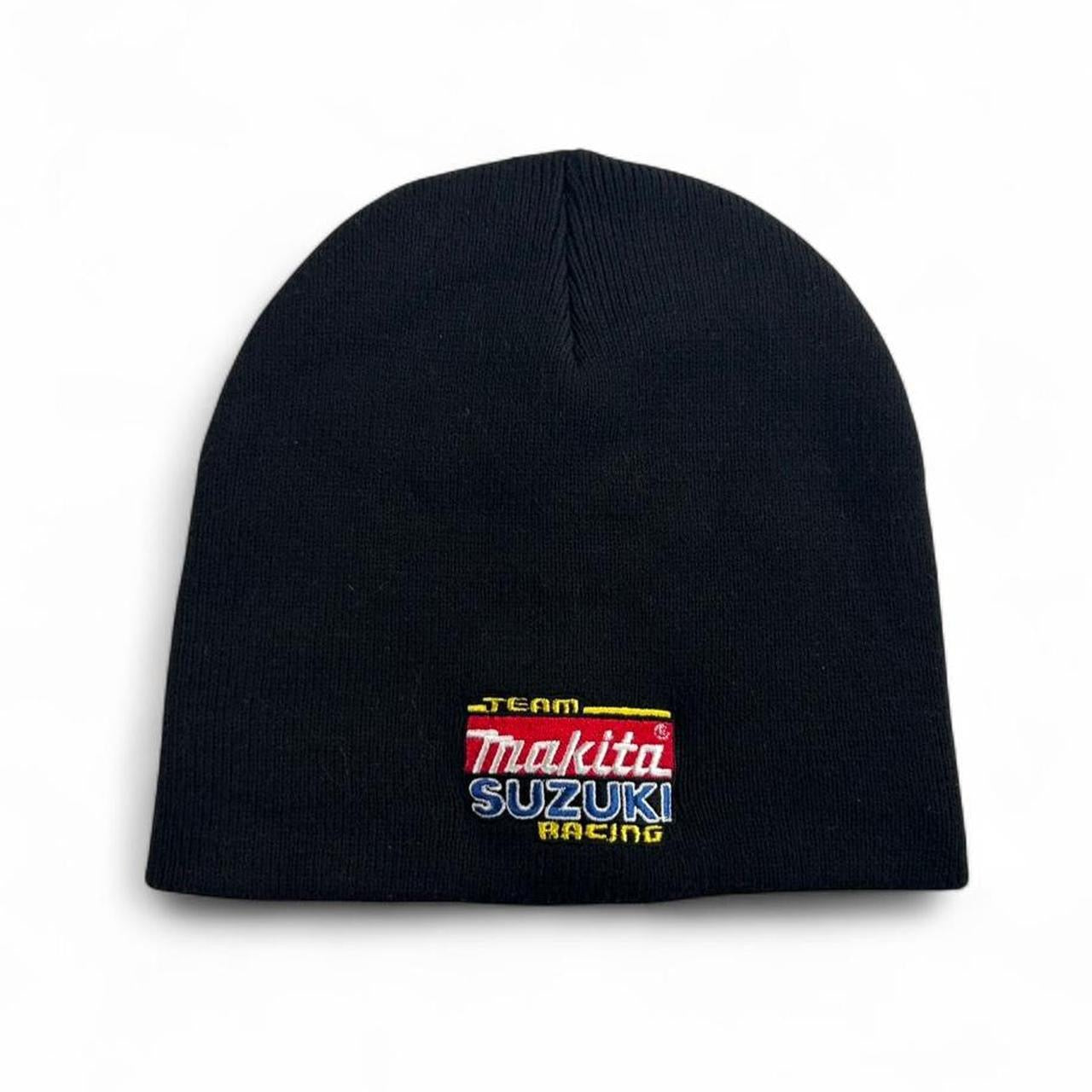 Vintage Suzuki Racing Team Makita Knitted Skull Cap Beanie