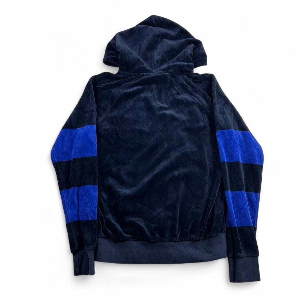 Y2K Juicy Couture Velour Navy & Blue Zip Up Hoodie Size S