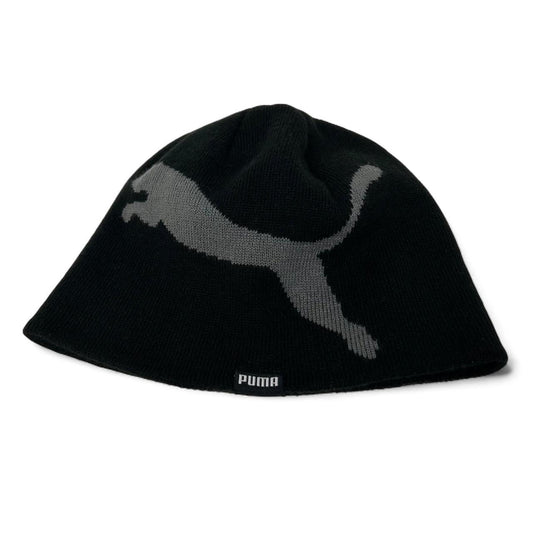Y2K Puma Evercat Jumpcat 2.0 Logo Black Knit Beanie