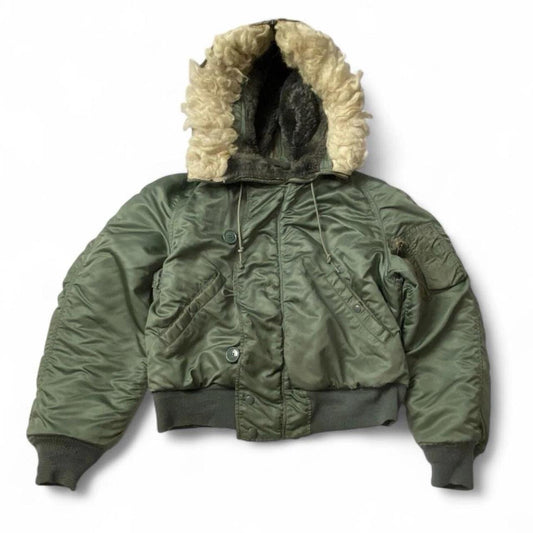 1975 USAF US Air Force N-2B Flight Heavy Jacket Attached Hood
