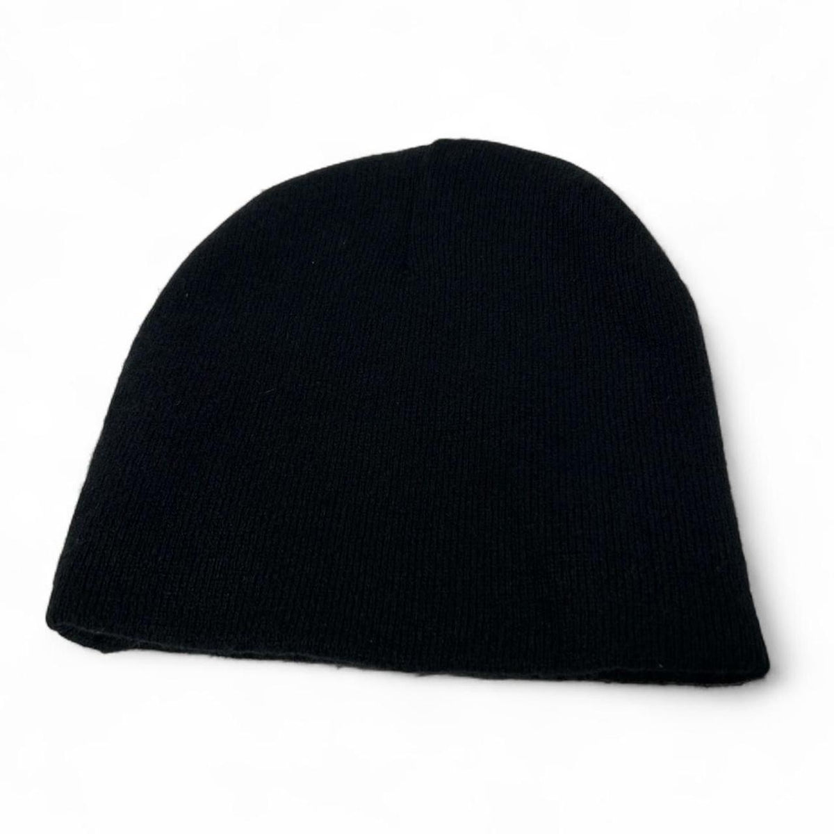 Black Skull Embroidered Knit Skully Cap Beanie