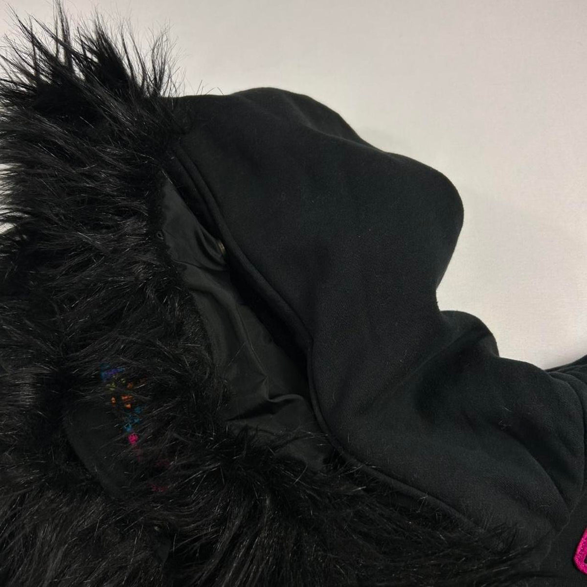 Aeropostale Fur Lined Crochet Knit Hood Hoodie Size L