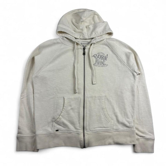 O’neill Surfboard Born to Ride White Zip Up Hoodie Size L