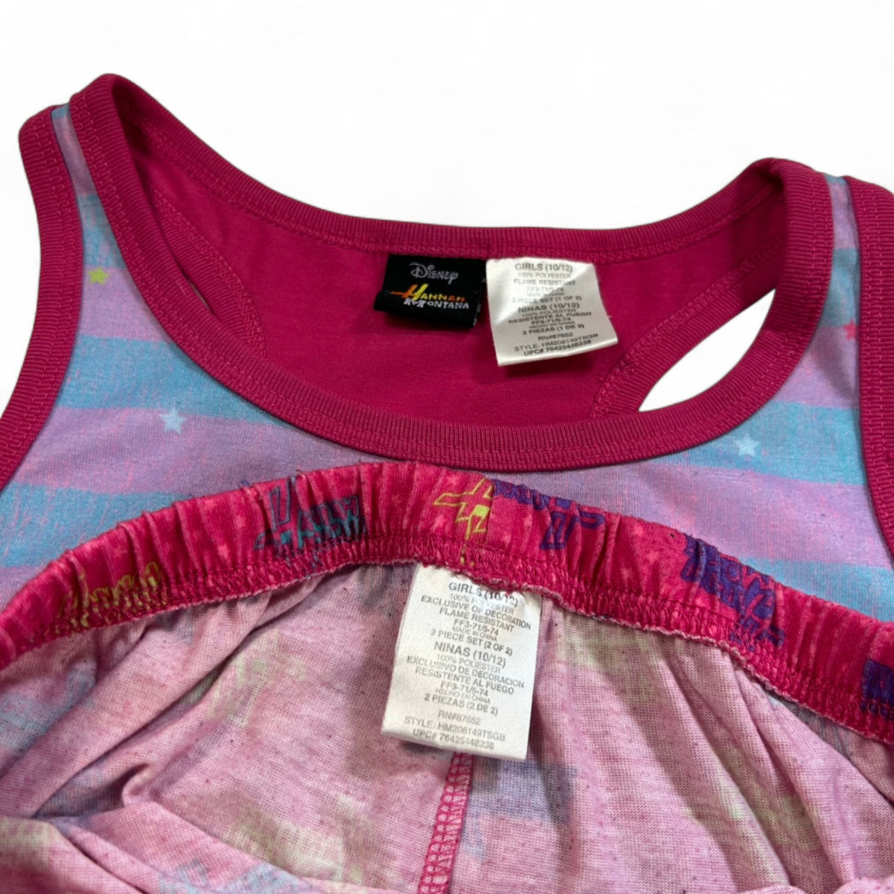 Vintage Hanna Montana Disney Girls 2 Piece Set 10/12Y