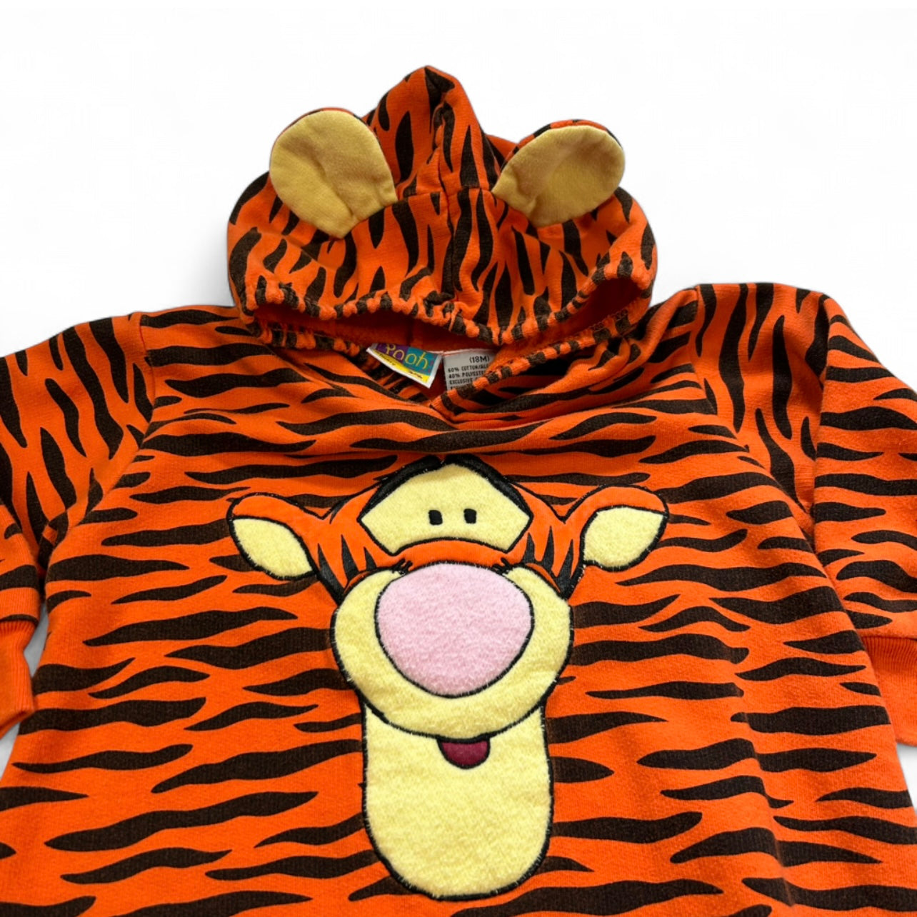 Vintage Tiger Winnie The Pooh Hooded Onesie 18M
