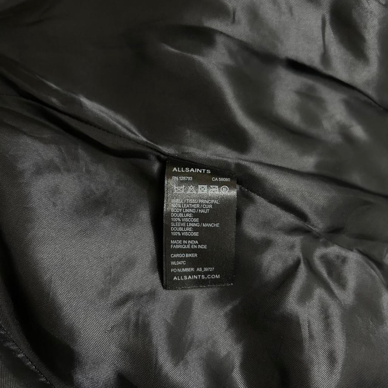 AllSaints Leather Cargo Biker Women’s Motorcycle Jacket