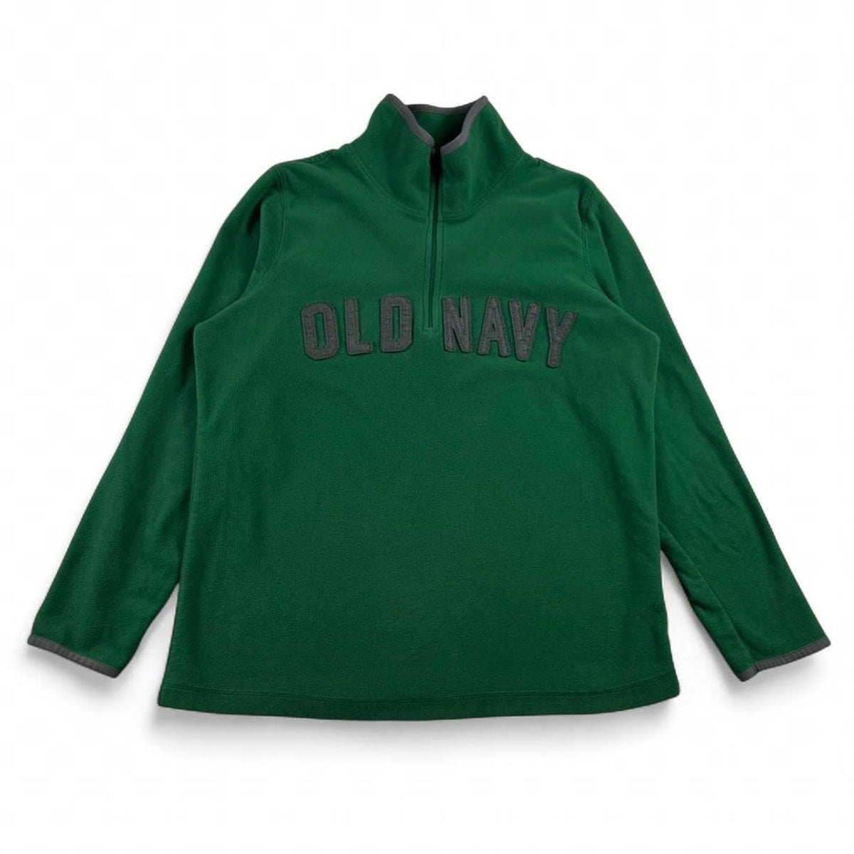 Vintage Old Navy Spell Out Quarter Zip Fleece 1/4 Jacket Size L