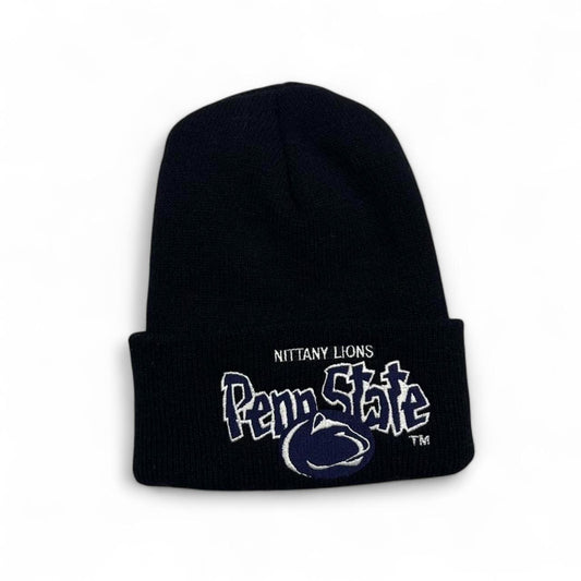 Vintage 90s Penn State University Nittany Lions NCCA Football Knit Embroidered Beanie