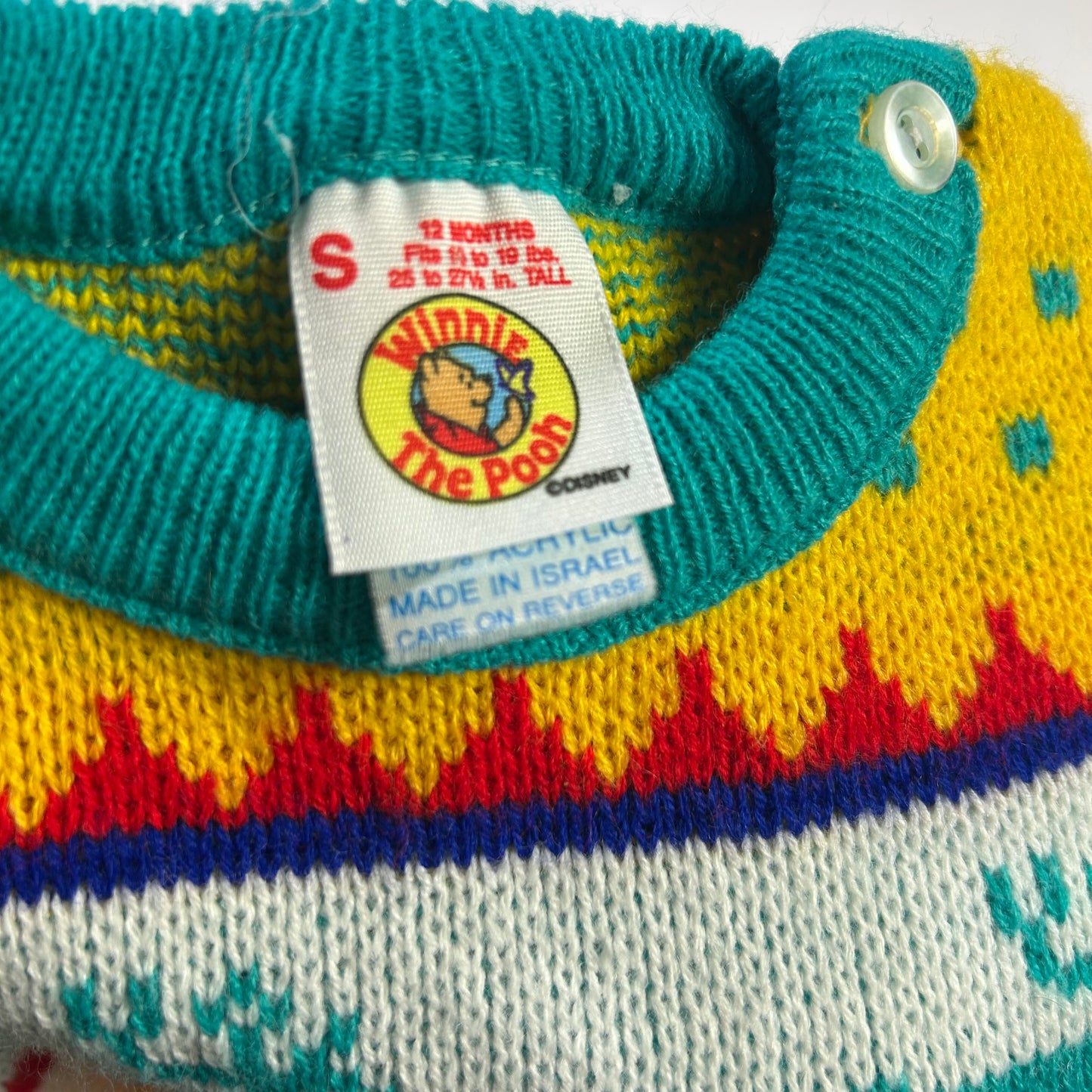 Vintage Winnie The Pooh Knitted Sweatshirt 12M
