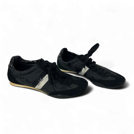 Coach Kortney Black Jacquard Stripe Women’s Sneakers Size 7.5