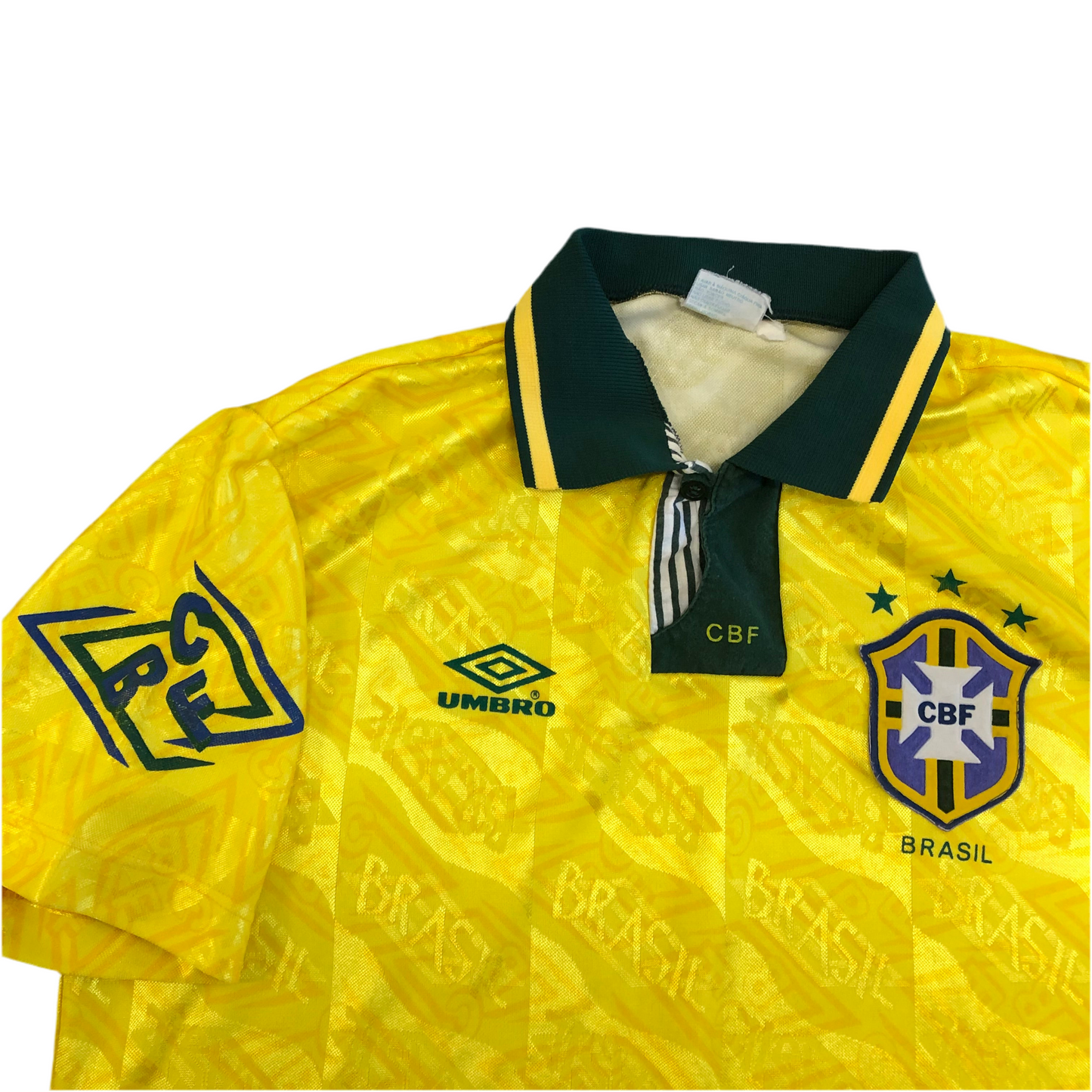 1993 CBF Brazil Umbro Soccer Home World Cup Jersey