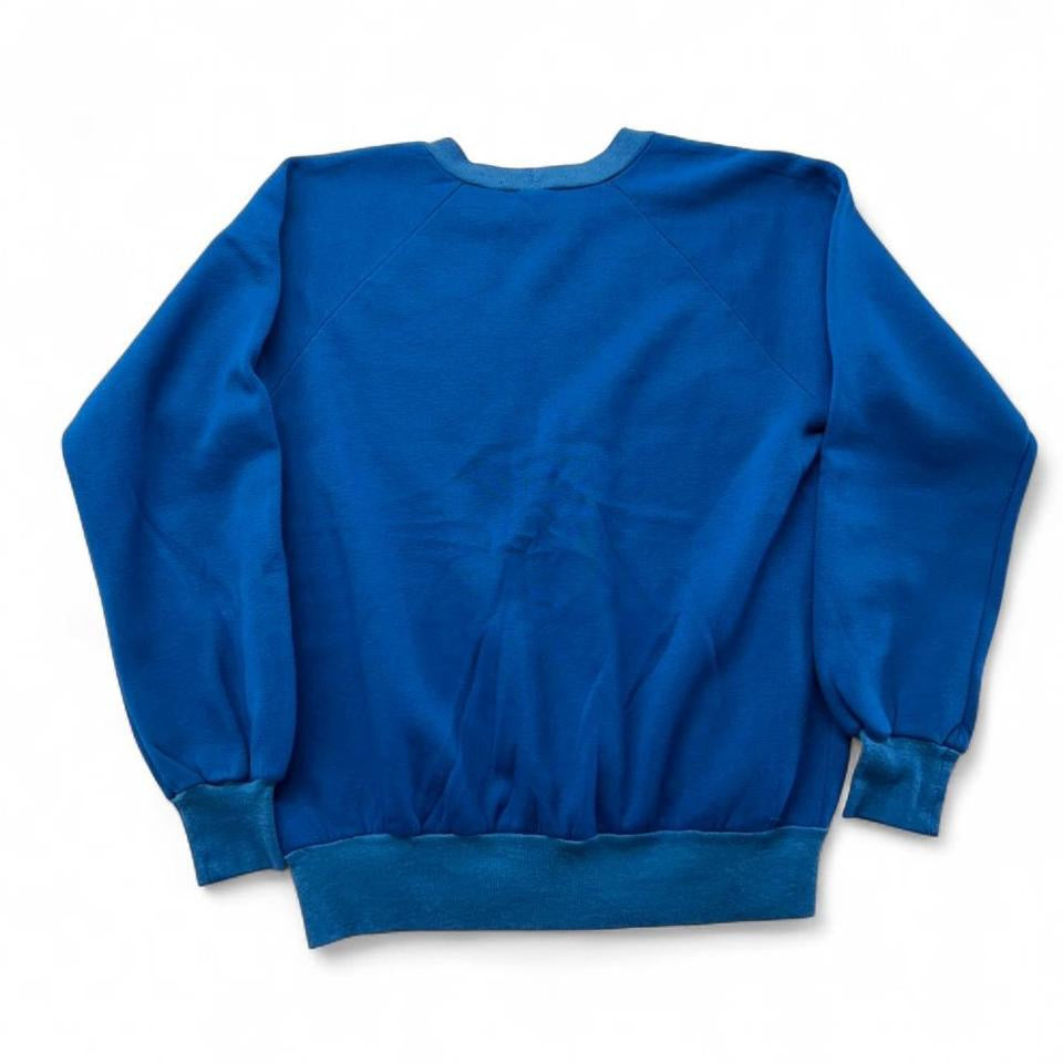 Vintage Art Abstract Picasso Style Blue Sweatshirt Size M