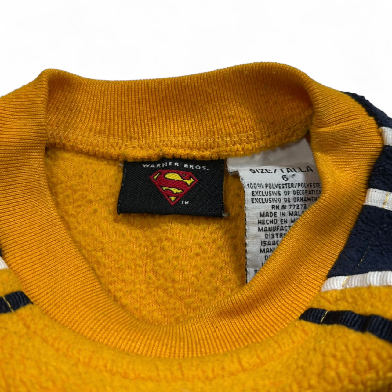 2003 Superman DC Warner Bros Toddler Sweatshirt 6Y