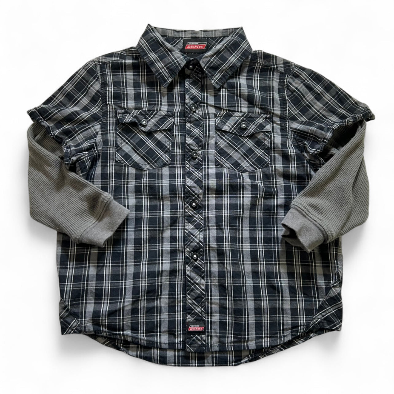 Y2K Dickies Button up Thermal Sleeves Shirt 5T