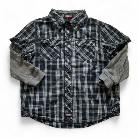 Y2K Dickies Button up Thermal Sleeves Shirt 5T