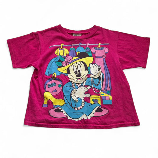 Vintage Minnie Mouse Paris Disney Kids T-Shirt