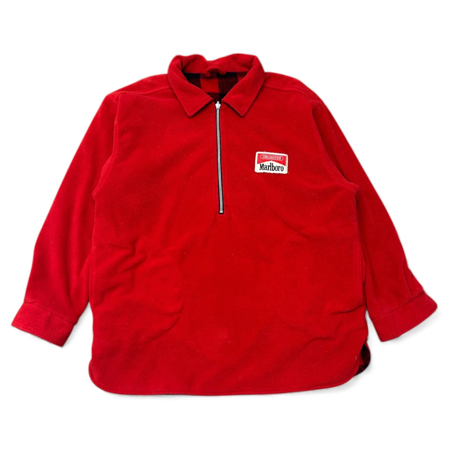 Vintage Marlboro Unlimited Fleece 1/4 Zip Pullover Reversible