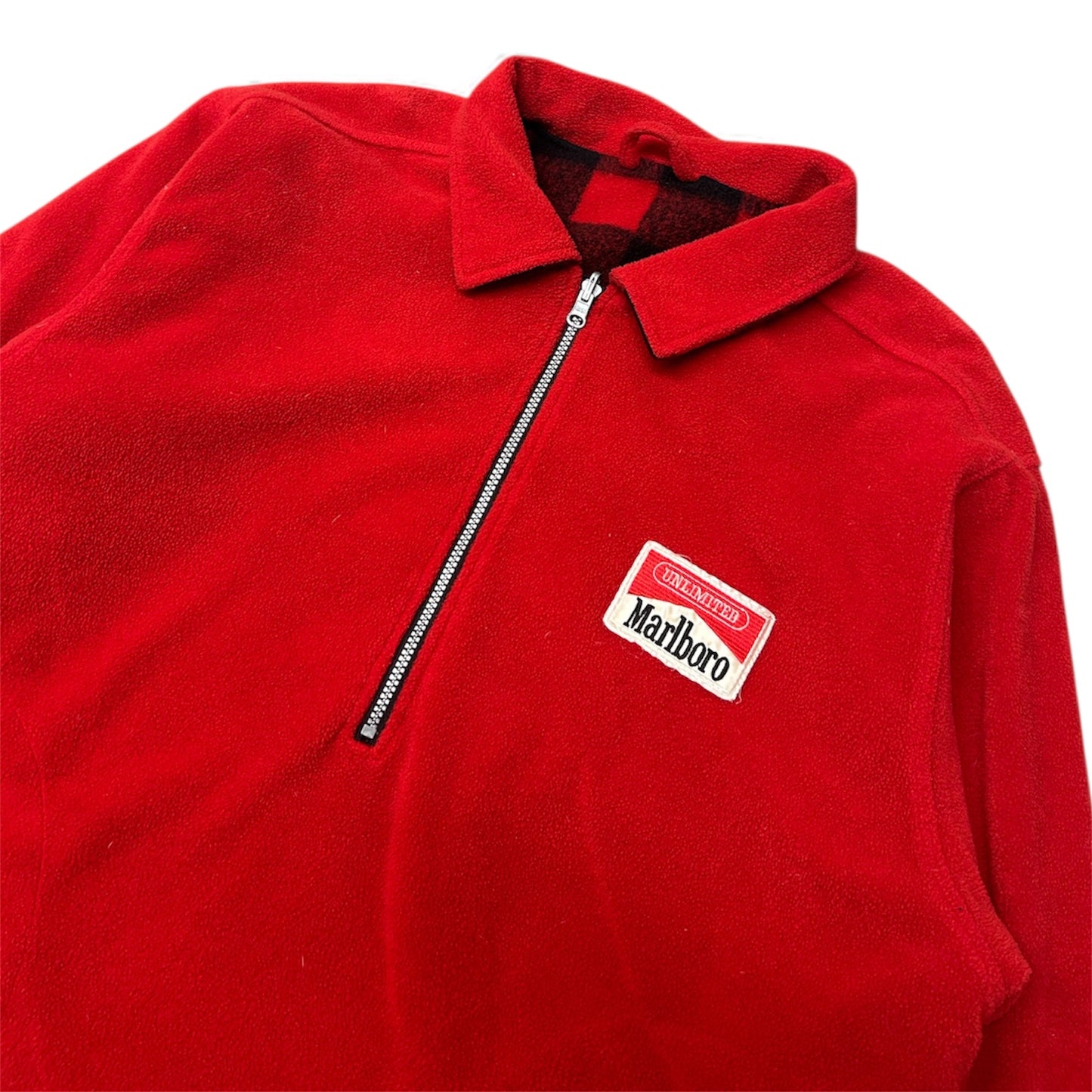 Vintage Marlboro Unlimited Fleece 1/4 Zip Pullover Reversible