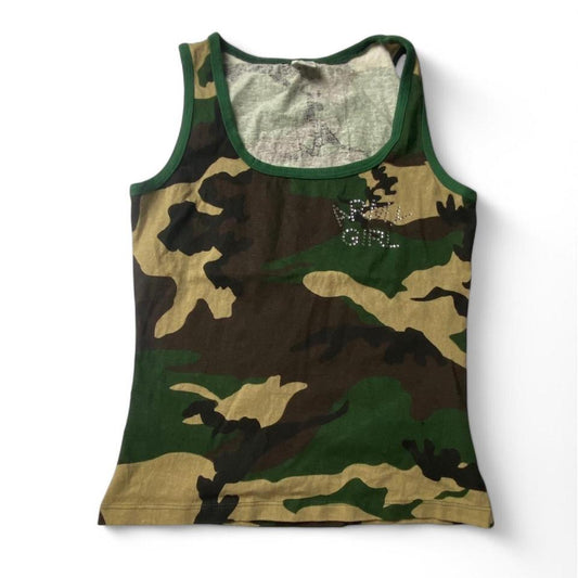 2000’s C&F Camo Rhinestone Women’s Tank Top
